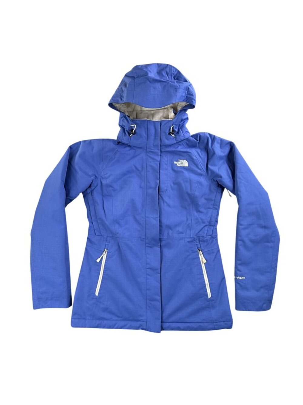 The North Face Jacket Womens Small Blue HyVent Insulated Hooded Ski Winter Parka - Picture 1 of 16